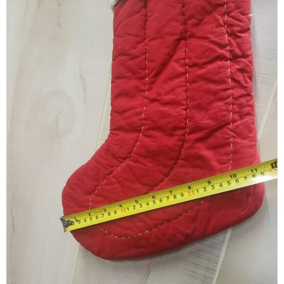 Pottery Barn Kids Quilted Christmas Stocking Labrador w Antlers, Bad Monogram - Picture 6 of 7